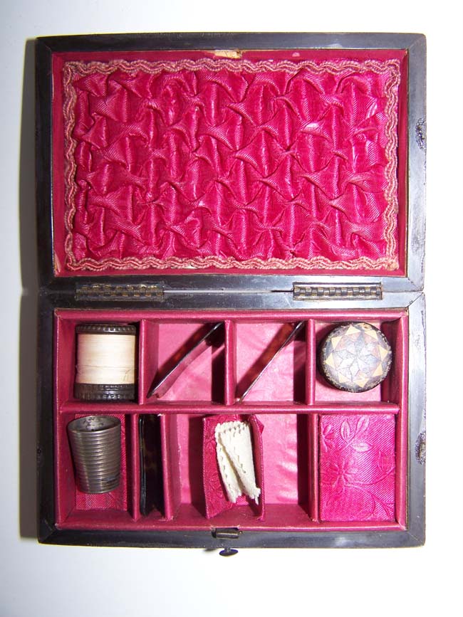 An early Victorian Tortoiseshell Sewing Box dated May 12, 1837 — image 2